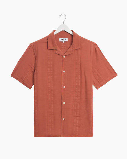 Wax-London-Hemd-Didcot-Seersucker-Rust-01
