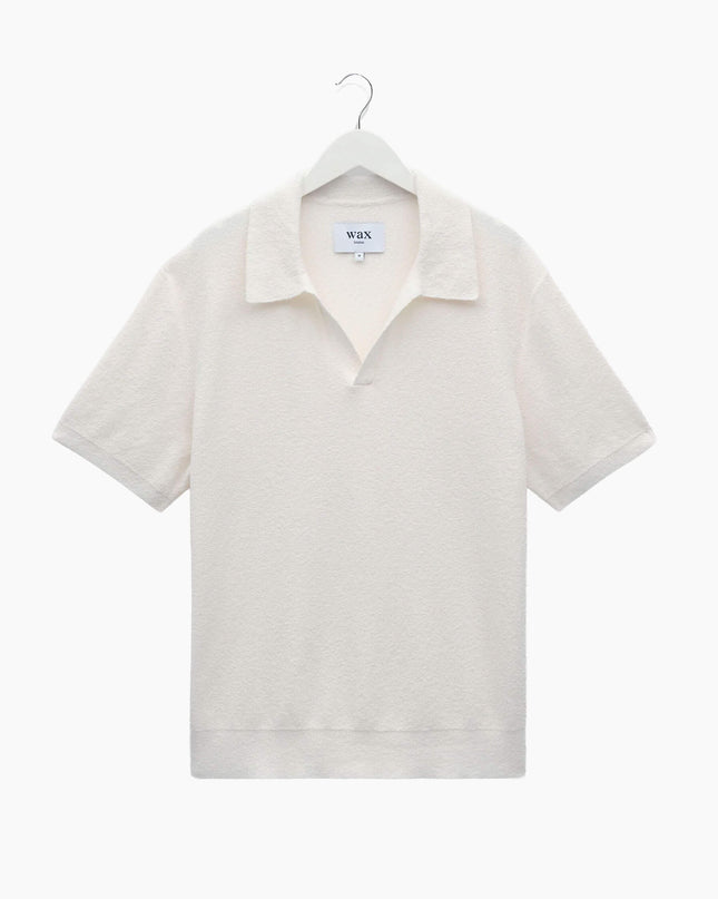 Wax-London-Polo-Shirt-Siena-Ecru-Boucle-Knitted-01