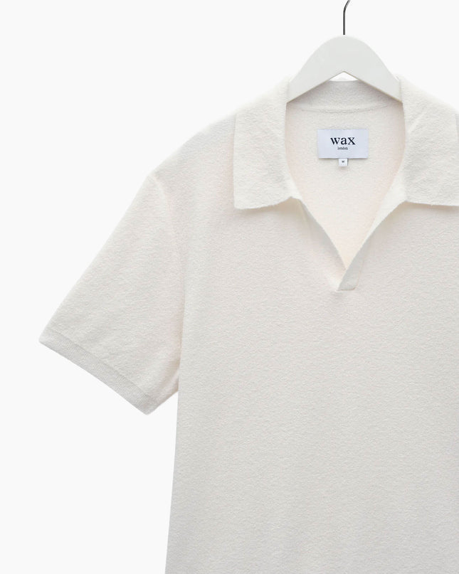 Wax-London-Polo-Shirt-Siena-Ecru-Boucle-Knitted-03